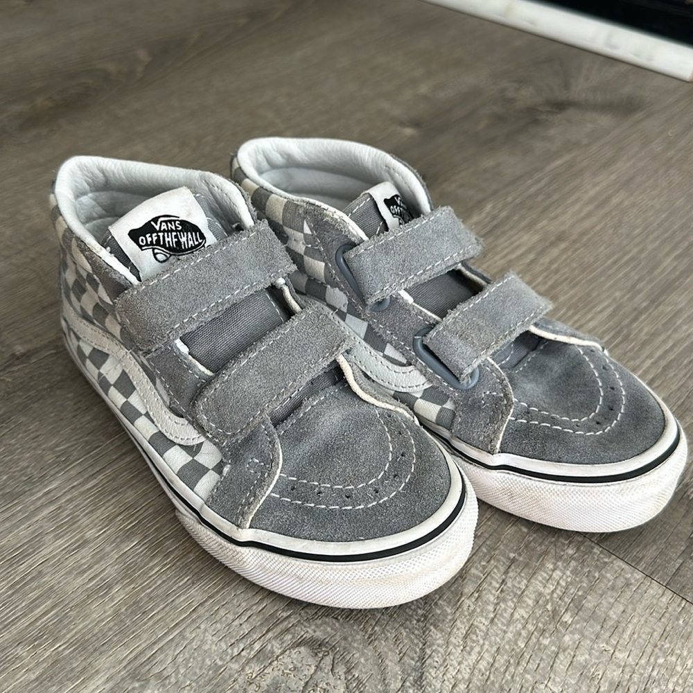 Checkerboard Velcro Vans